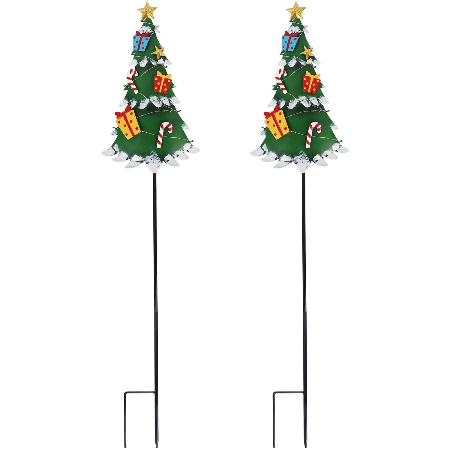 2 Pack Solar Christmas Tree Outdoor Decorations - 41