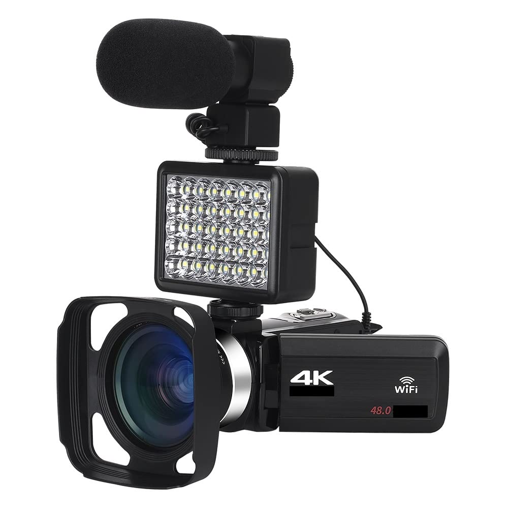 BODORME 4K Professional Digital Camcorder - 18X Zoom, Live Streaming, Vlogging, Ultra HD Webcam with 128GB SD Card & Camera Kit - Perfect for YouTube, TikTok, Travel Videos, and Home Security