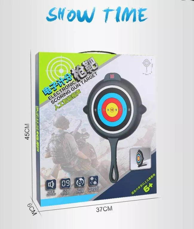 Auto Reset Electric Scoring Frying Pan Target - Digital Shooting Practice for Indoor/Outdoor Training, Hunting & Archery Range