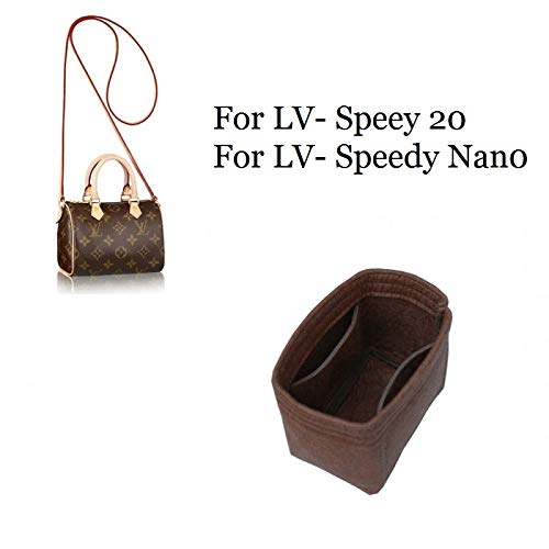 Xuccus Speedy Nano 20 Bag Purse Insert Organizer - Makeup & Toiletry Travel Organizer for Handbags, Cosmetic Bags & Inner Purses (Color: Speedy Nano) - Perfect for Travel, Daily Use & Gift Giving