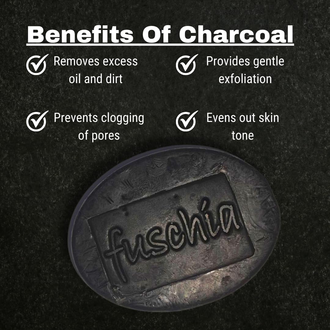 Natural Handmade Herbal Charcoal Soap with Activated Charcoal - 100g Deep Cleansing & Detoxifying Face & Body Bar | Acne & Blackhead Treatment | Skin Firming | All Skin Types | Perfect for Daily Skincare & Post-Workout Cleansing