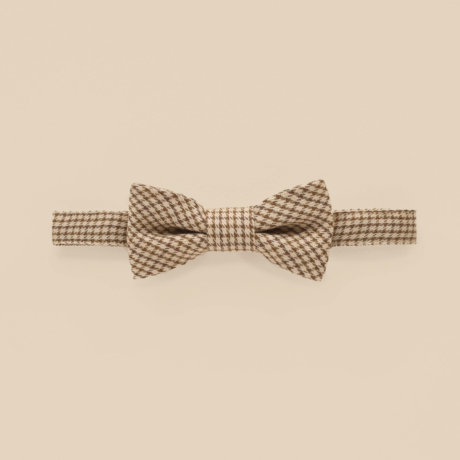 Golden Houndstooth Bow Tie for Men - Classic Pre-Tied Necktie for Weddings & Formal Events - Final Sale
