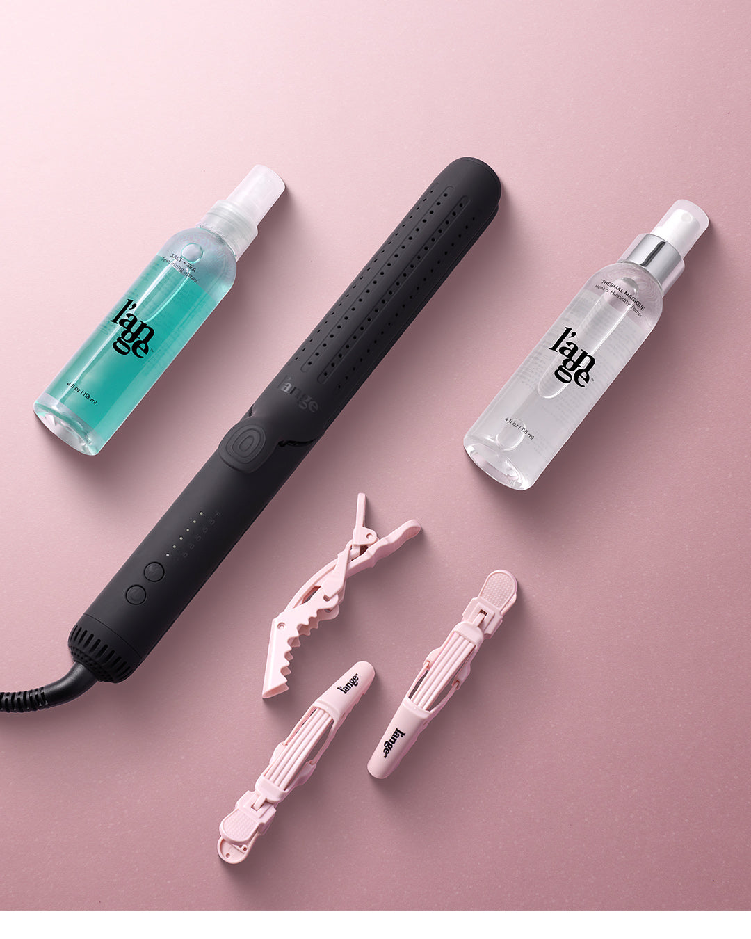 Le Duo Curling & Straightening Iron Set - Dual Voltage Hair Styler for Travel & Home Use - Perfect for Salon-Quality Styling Anywhere