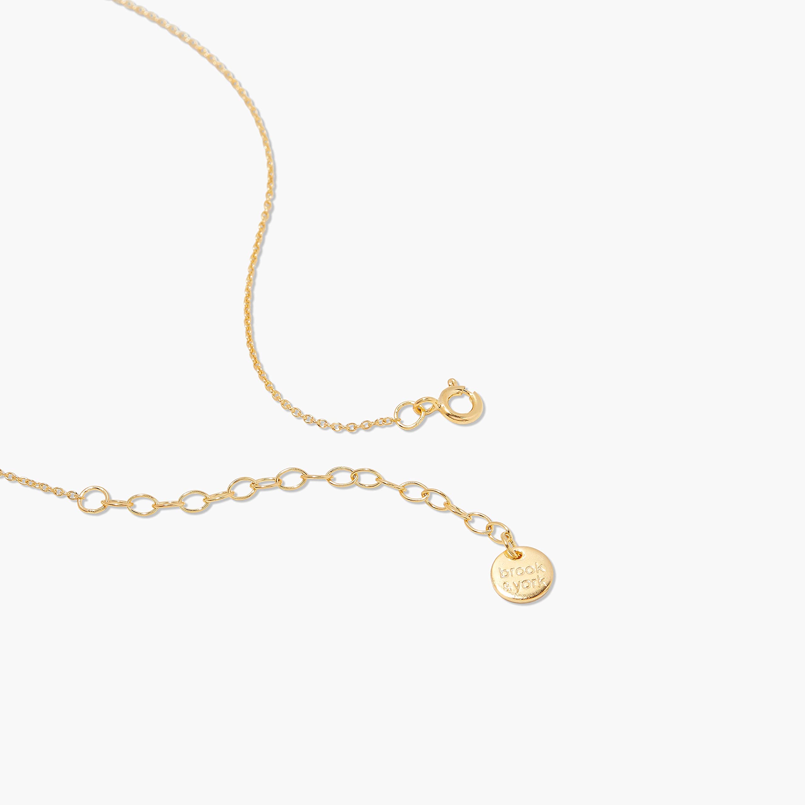 Brook & York Custom Nameplate Necklace - Personalized Name Necklace with 16
