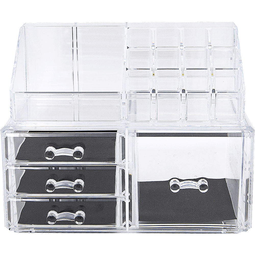 11-Drawer Clear Acrylic Makeup Jewelry Organizer - Luxury Storage Cabinet for Cosmetics, Rings, Necklaces & Small Accessories - Perfect for Vanity, Bathroom & Dressing Table Organization