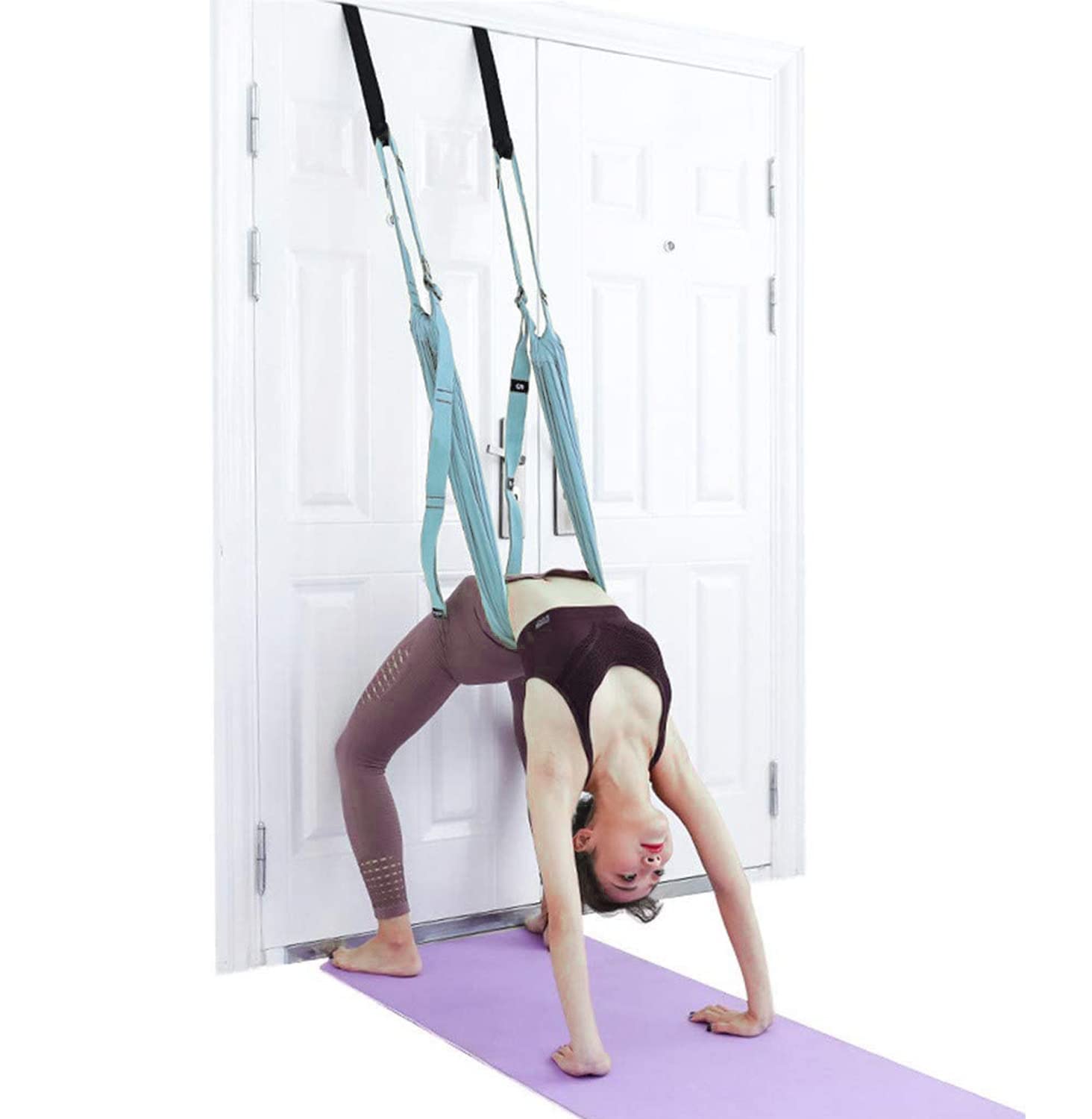 Premium Adjustable Yoga Stretching Strap - Leg & Back Flexibility Trainer for Home Gym, Pilates, Ballet, Cheerleading & Gymnastics | Improve Splits, Rehab & Bend Assistance | Ideal for Fitness Enthusiasts & Athletes