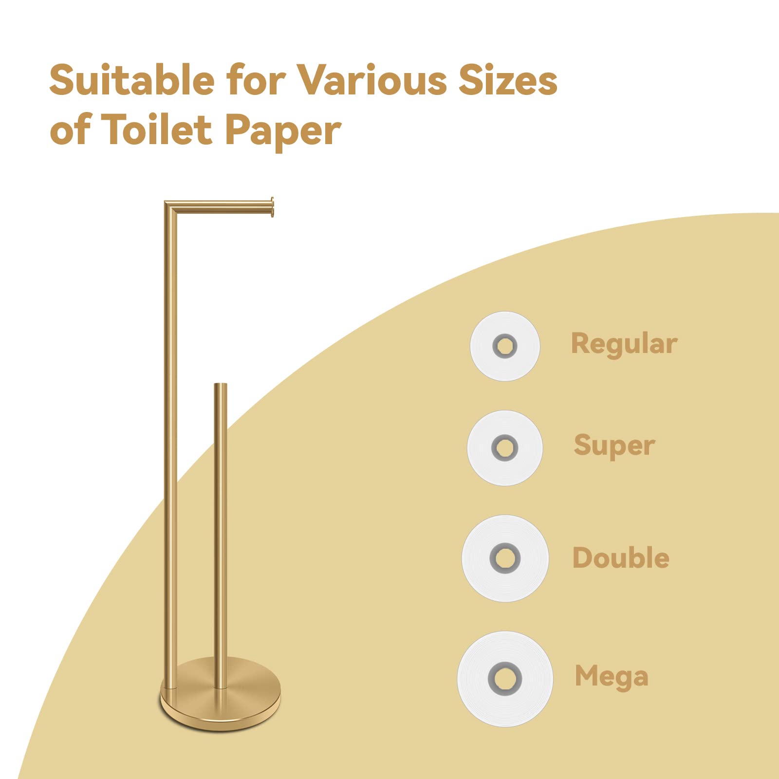 Premium RRM Free Standing Toilet Paper Holder - 26.4
