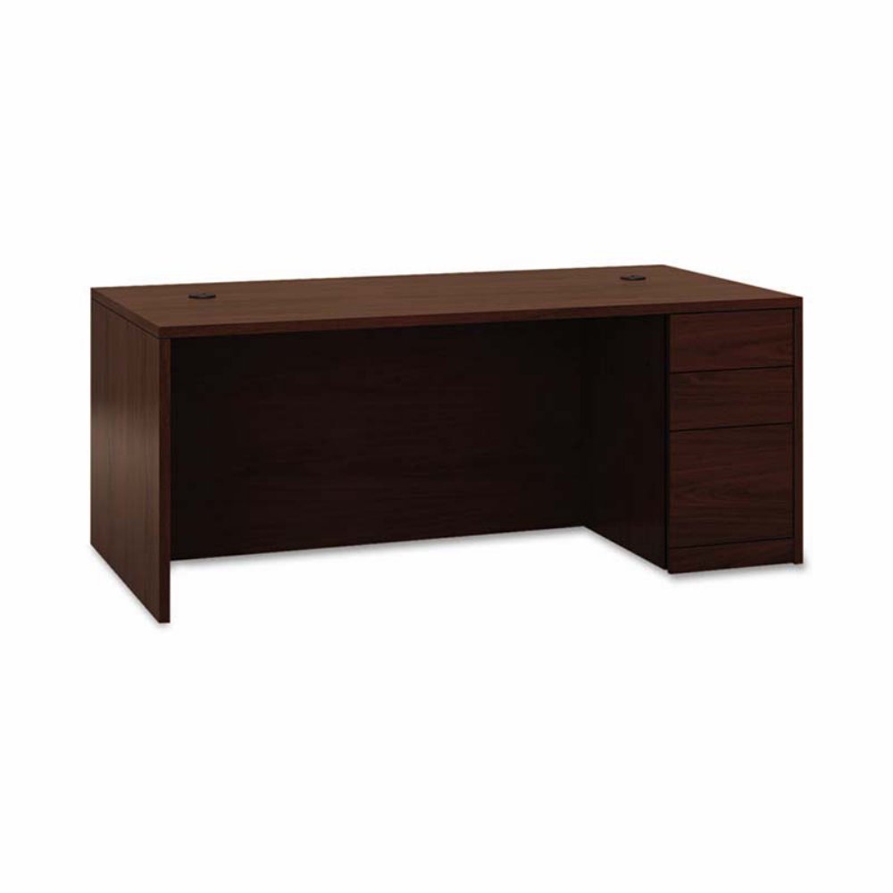 HON10701RNN - HON 10700 Series Single-Pedestal Office Desk for Home & Business Workspaces | Ergonomic Design for Comfortable Working