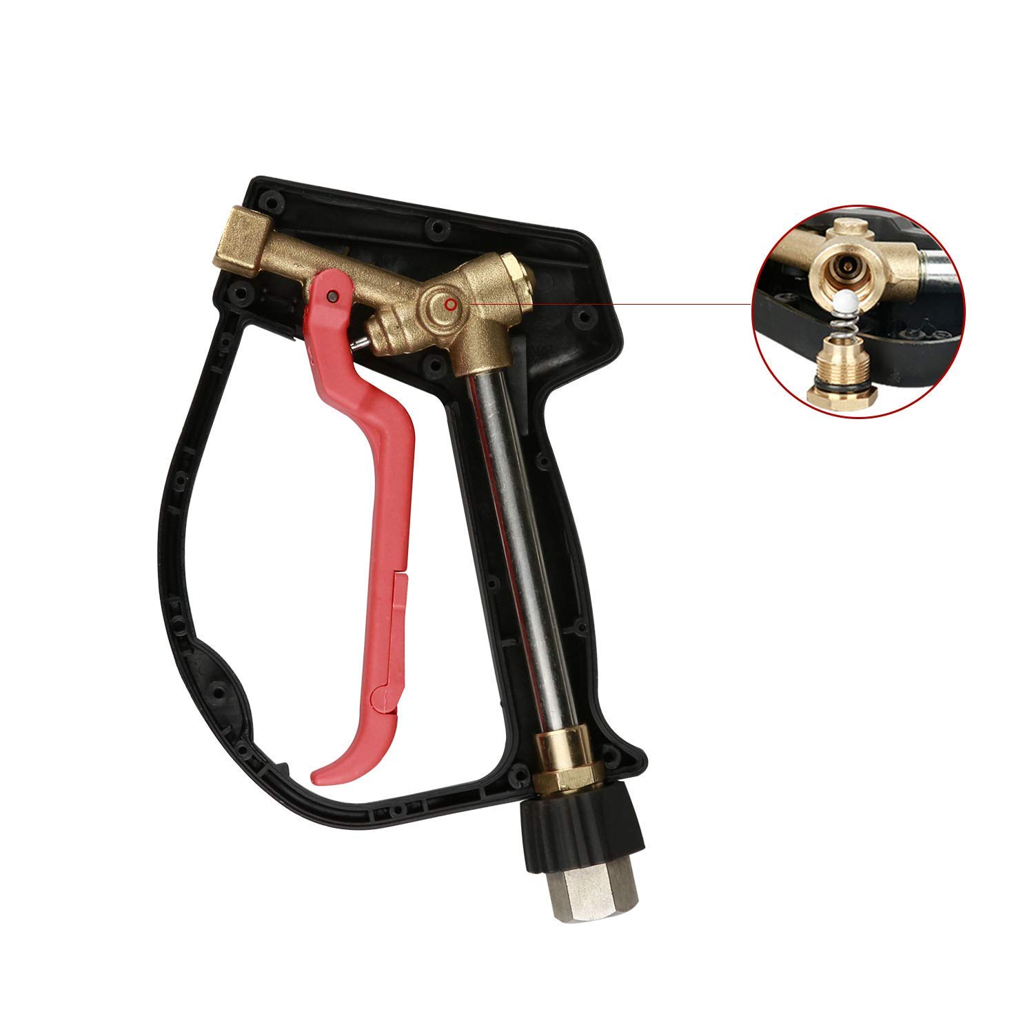 Sooprinse 4000 PSI High Pressure Washer Gun with Quick Connect Nozzles & Garden Hose Filter - Heavy Duty Power Washer Attachment for Driveway, Deck, Patio, and Car Cleaning
