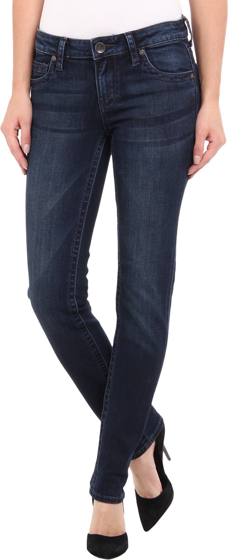 KUT from the Kloth Women's Stevie Straight Leg Jeans - High Waist Stretch Denim Pants for Casual Wear & Everyday Outfits