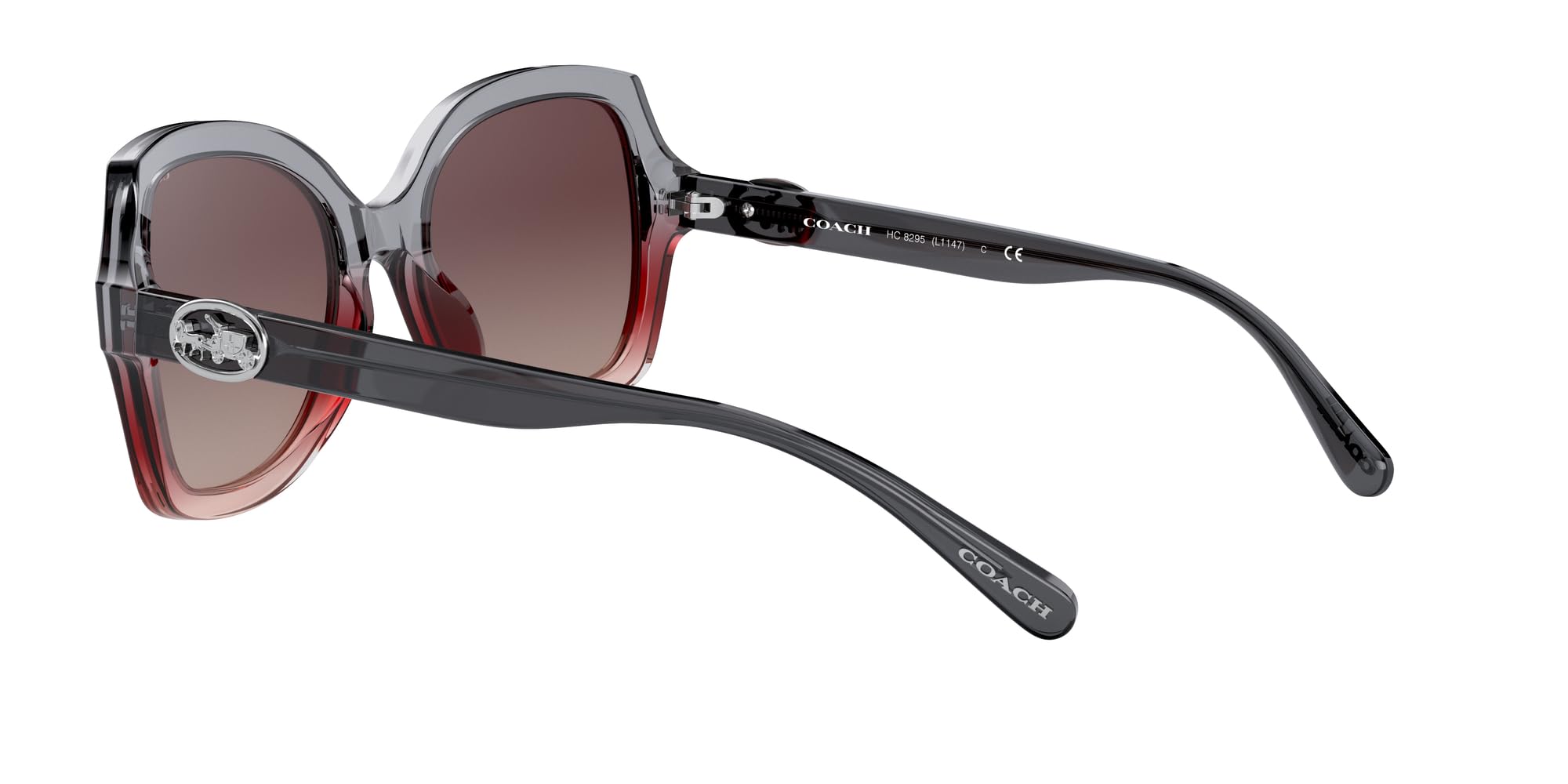 Coach Women's HC8295 Square Sunglasses - UV Protection, Polarized, Fashionable & Lightweight for Outdoor Activities, Driving, and Beach Vacations