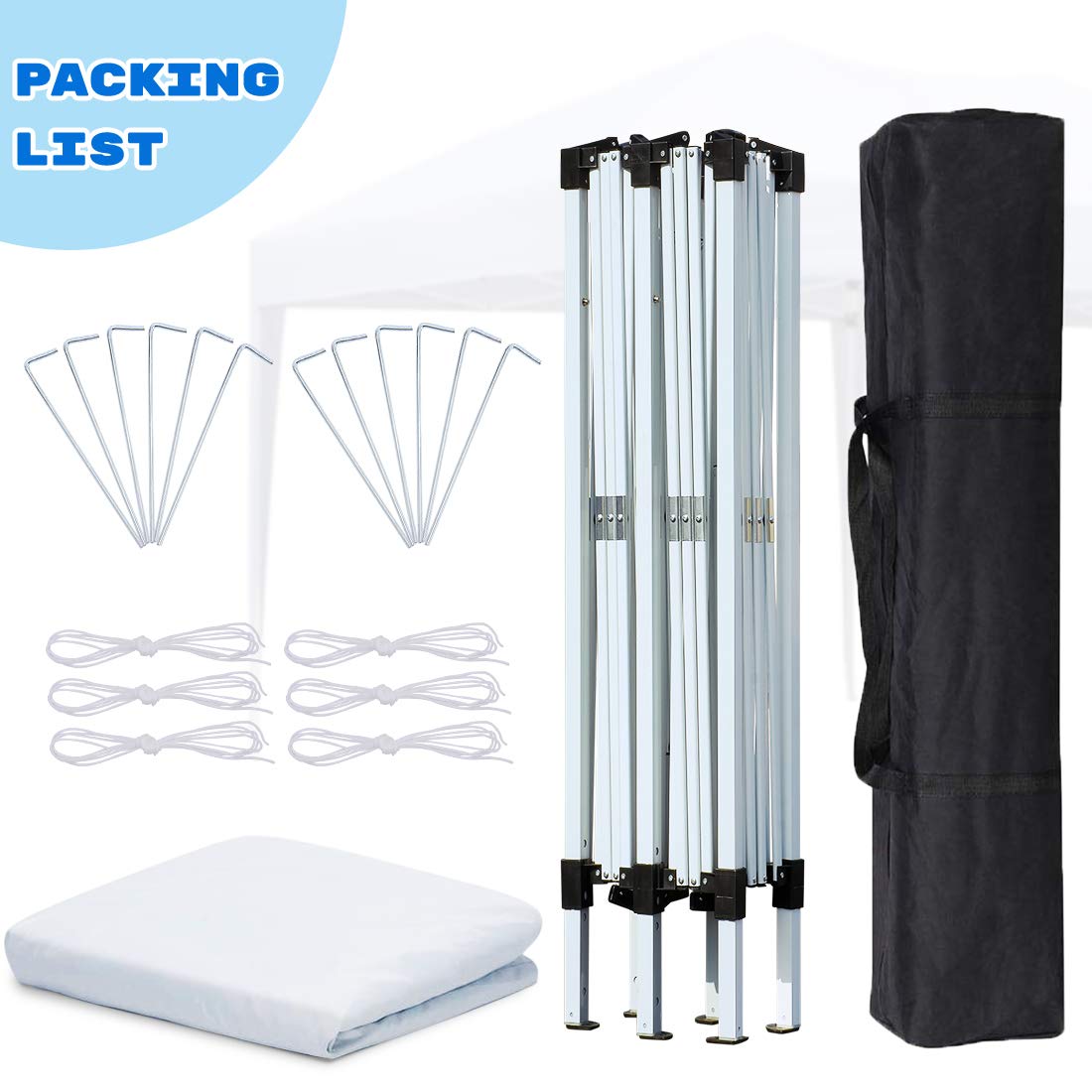 Quictent 10x20 ft Pop Up Canopy Tent - Waterproof Instant Shelter with 6 Sand Bags for Outdoor Events, Parties, Picnics & Camping | Heavy Duty Gazebo for Backyard, Beach & Tailgating