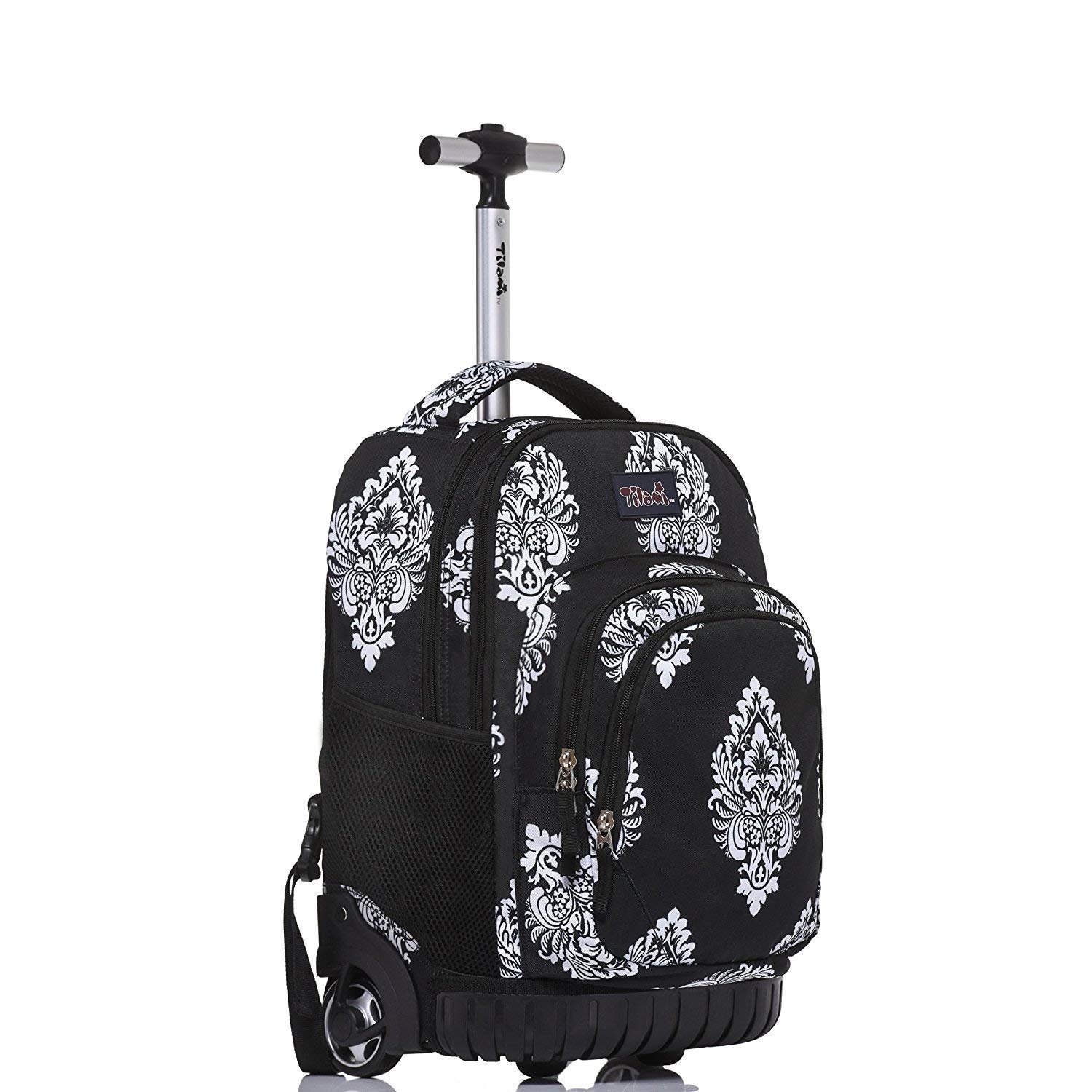 Tilami 18 Inch Rolling Backpack for Boys & Girls - Durable Laptop Backpack with Wheels & Handle, School & Travel Backpack for Kids & Teens - Perfect for School, College, Airplane & Daily Commute