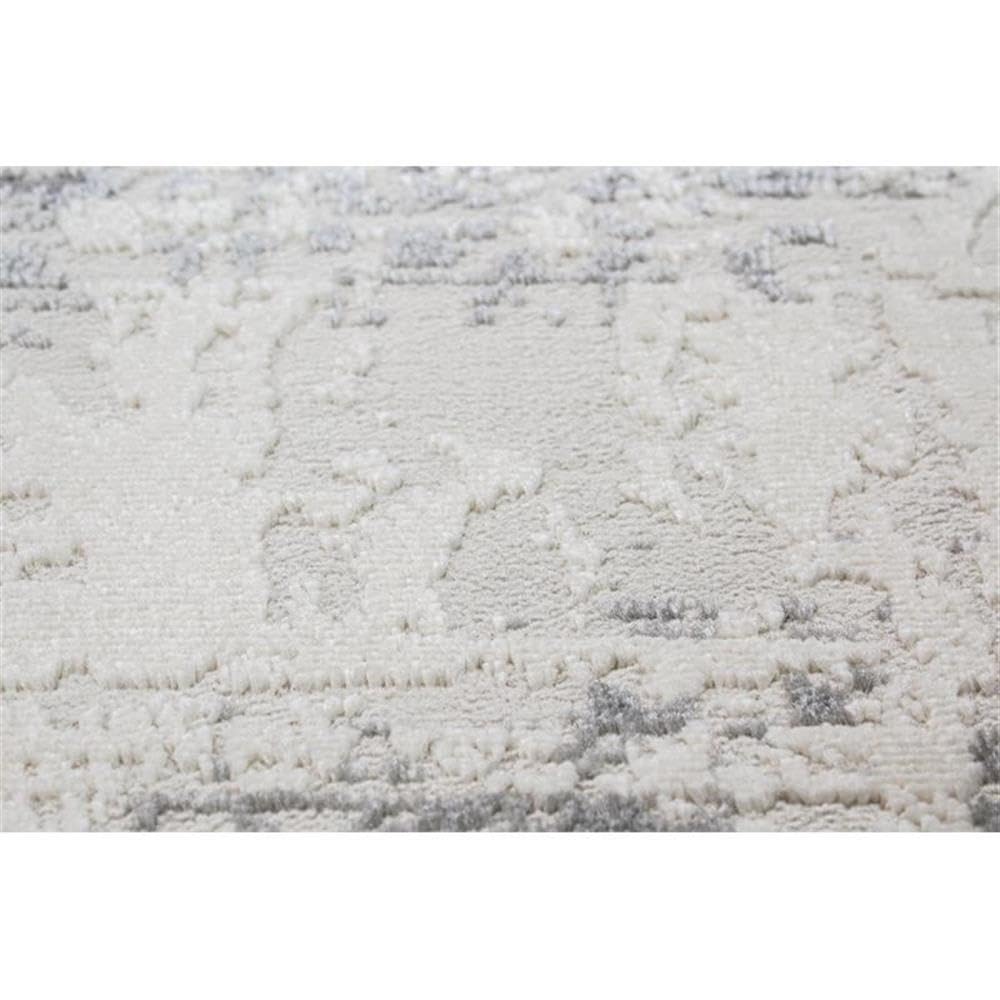 Bashian Collection 5' x 7.6' Ivory/Grey Area Rug - Premium Power Loom Polypropylene & Polyester - Perfect for Living Room, Entryway, Bedroom, Dining Room - Soft & Durable Home Decor Rug for High Traffic Areas