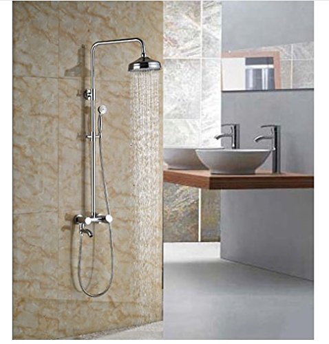 GOWE 8-Inch Wall Mounted Bath Shower Faucet Set - Brass Chrome Polish Bathroom Tap for Modern Showers & Bathtubs | Perfect for Home Renovation & Luxury Bathroom Upgrades