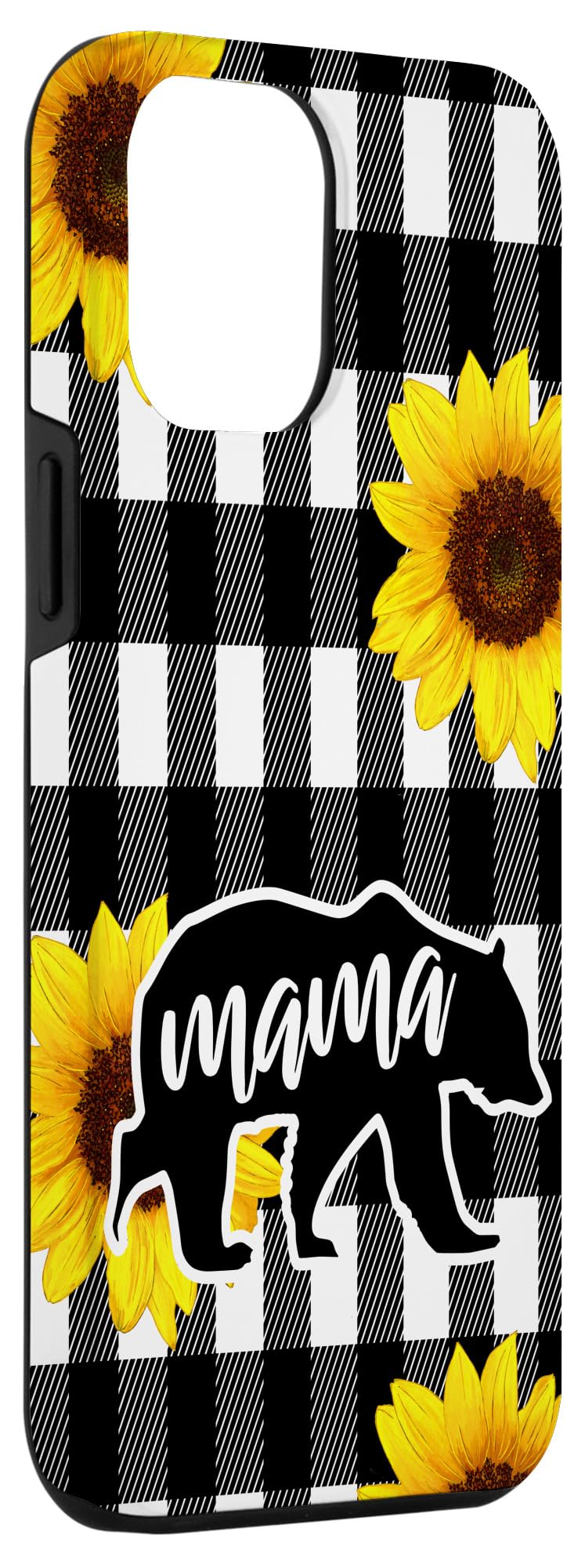 iPhone 12 Pro Max Case - Buffalo Plaid & Sunflower Design for Mom | Durable Protective Cover | Perfect Gift for Mother's Day, Birthday, Christmas | Ideal for Everyday Use, Travel & Work