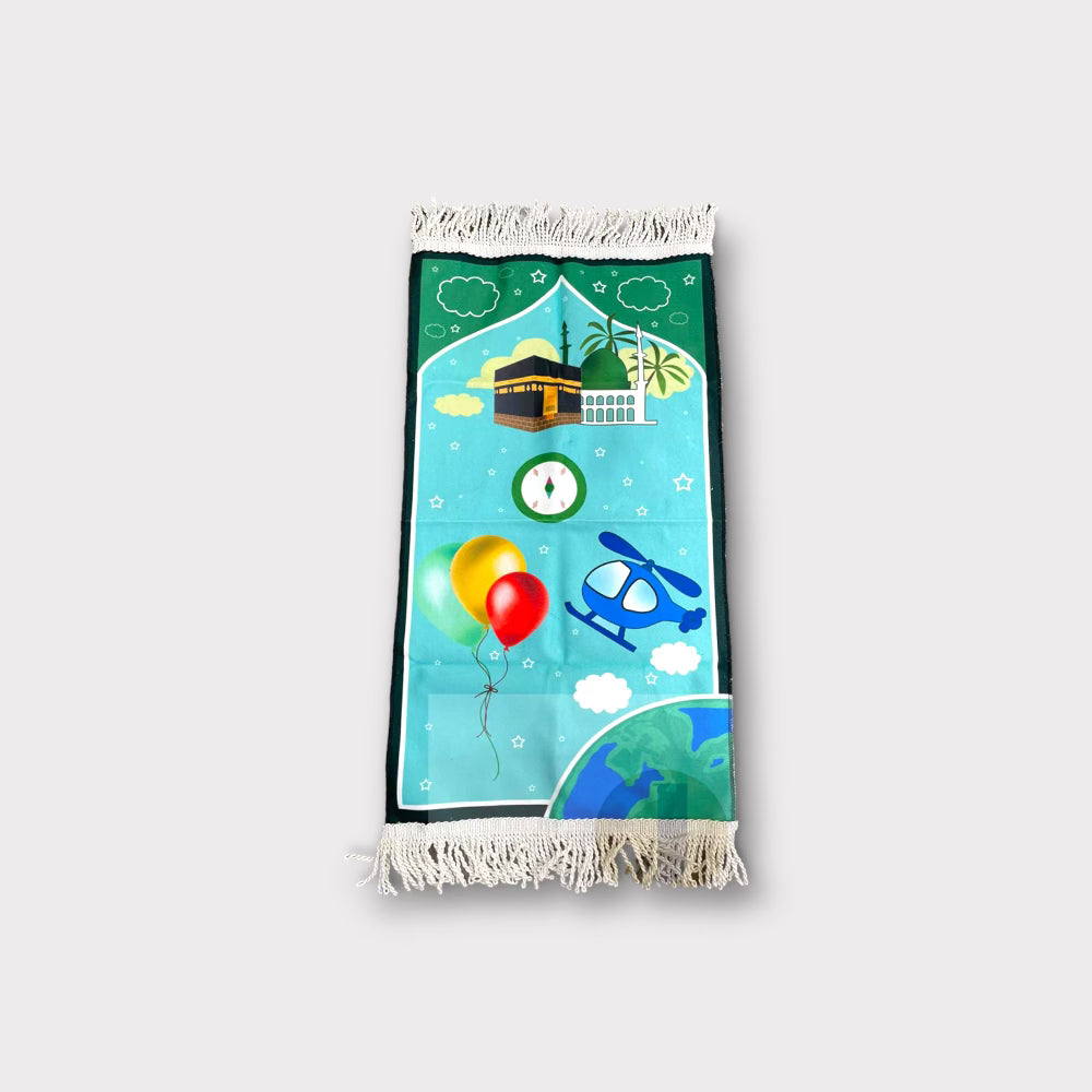 Islamic Prayer Mat for Kids - Soft & Portable Toddler Prayer Rug for Home, Mosque & Travel - Perfect for Daily Salah & Quran Learning
