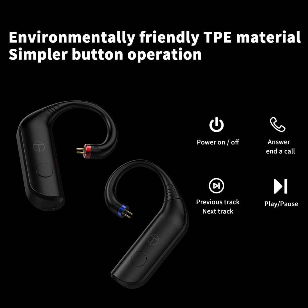 LEAUDIO TRN BT20 Pro True Wireless Bluetooth 5.3 Earphone Module with Swappable 2Pin-0.78mm Connectors (Headphones Not Included) - Perfect for Gym, Commuting & Wireless Audio Enthusiasts