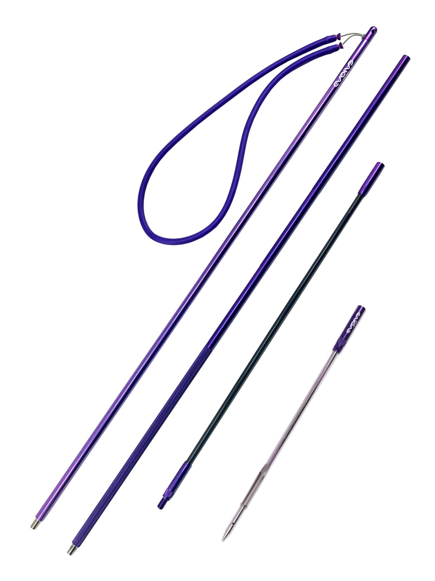 Evolve Aftershock Anodized Aluminum Travel Pole Spear with Impact Hammer System - Professional Spearfishing Gear for Free Diving & Scuba Diving | Perfect for Underwater Hunting & Ocean Adventures