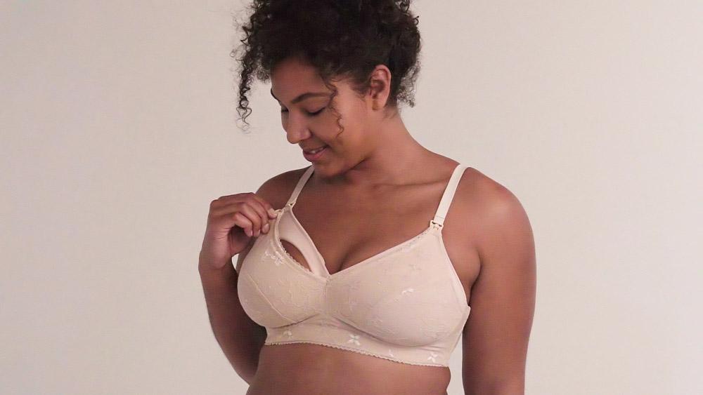 Parfait Rain Nursing Wire Free Bra - Comfortable Maternity & Nursing Bra in Porcelain for Breastfeeding Moms - Perfect for Daily Wear, Sleep & Postpartum Recovery