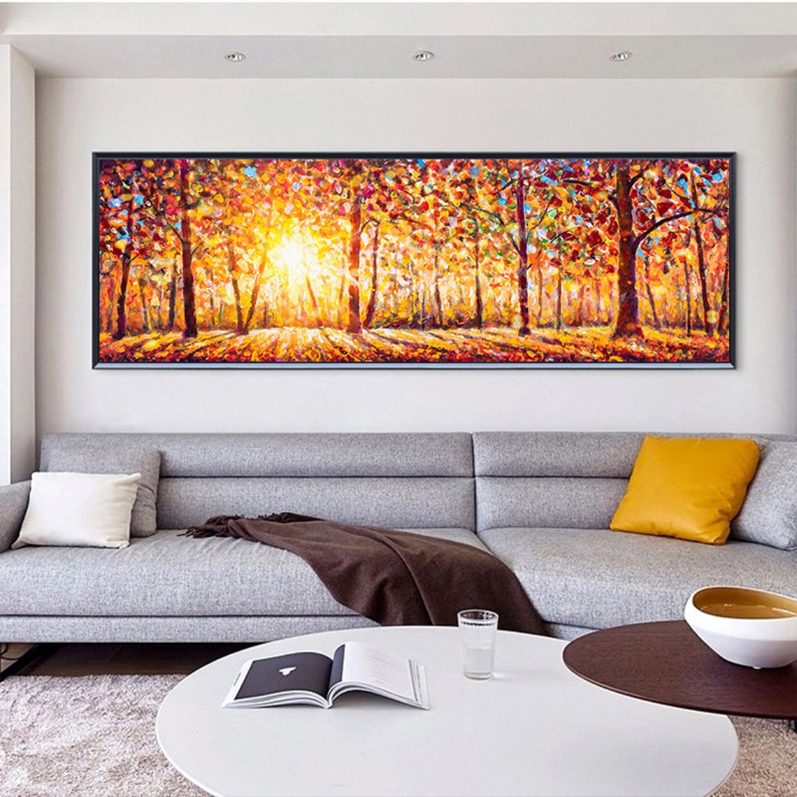 Autumn Sunrise - Stunning Fall Landscape Wall Art for Home & Office Decor | Perfect for Living Room, Bedroom & Office