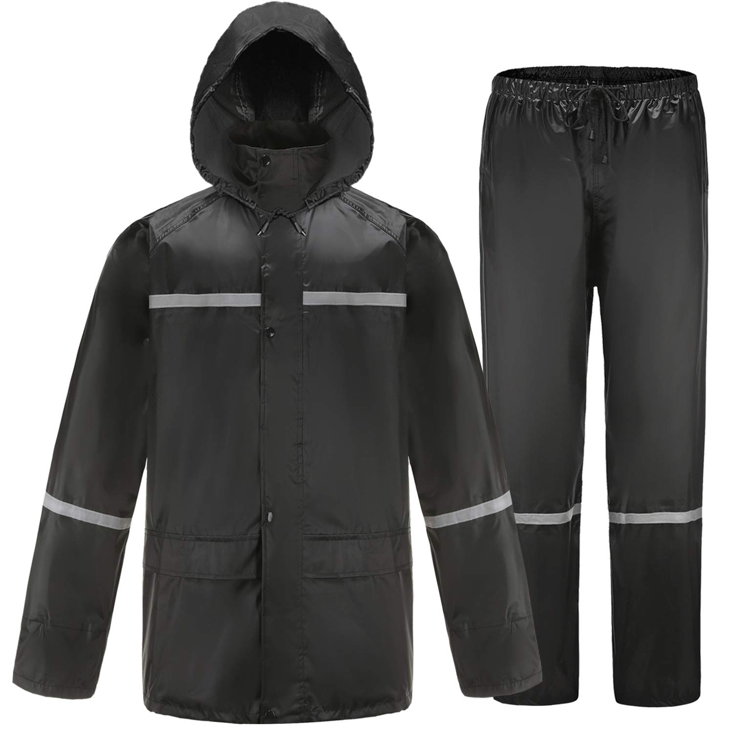 **Kesser Men's Waterproof Rain Suit - Lightweight Rain Jacket & Pants Set for Work, Fishing, Golf & Outdoor Activities**