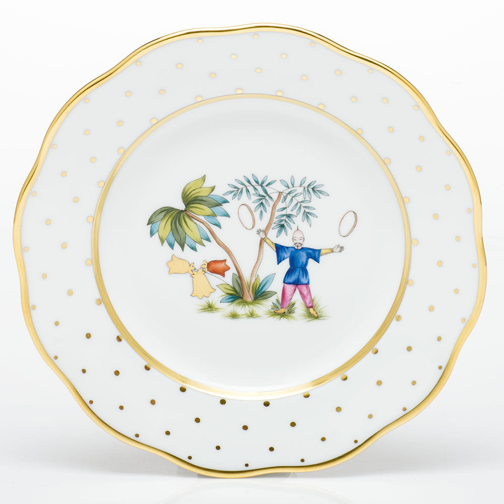 Asian Style Bread and Butter Plate Set - Elegant Ceramic Appetizer Dishes for Dining, Tea Parties & Home Decor (Set of 4)