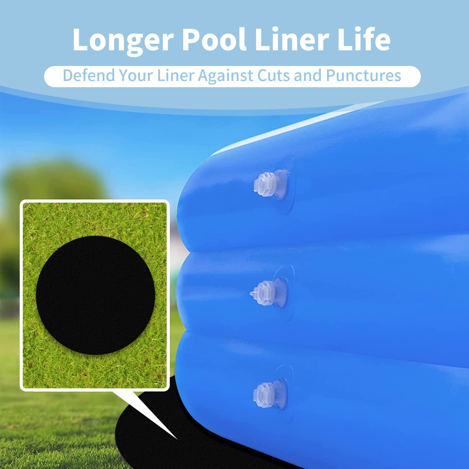 TIEBOLA 21ft Round Pool Liner Pad - Durable Above Ground Swimming Pool & Hot Tub Liner Protector | Prevents Punctures & Extends Liner Life | Eco-Friendly Material | Perfect for Backyard, Inflatable & Metal Frame Pools