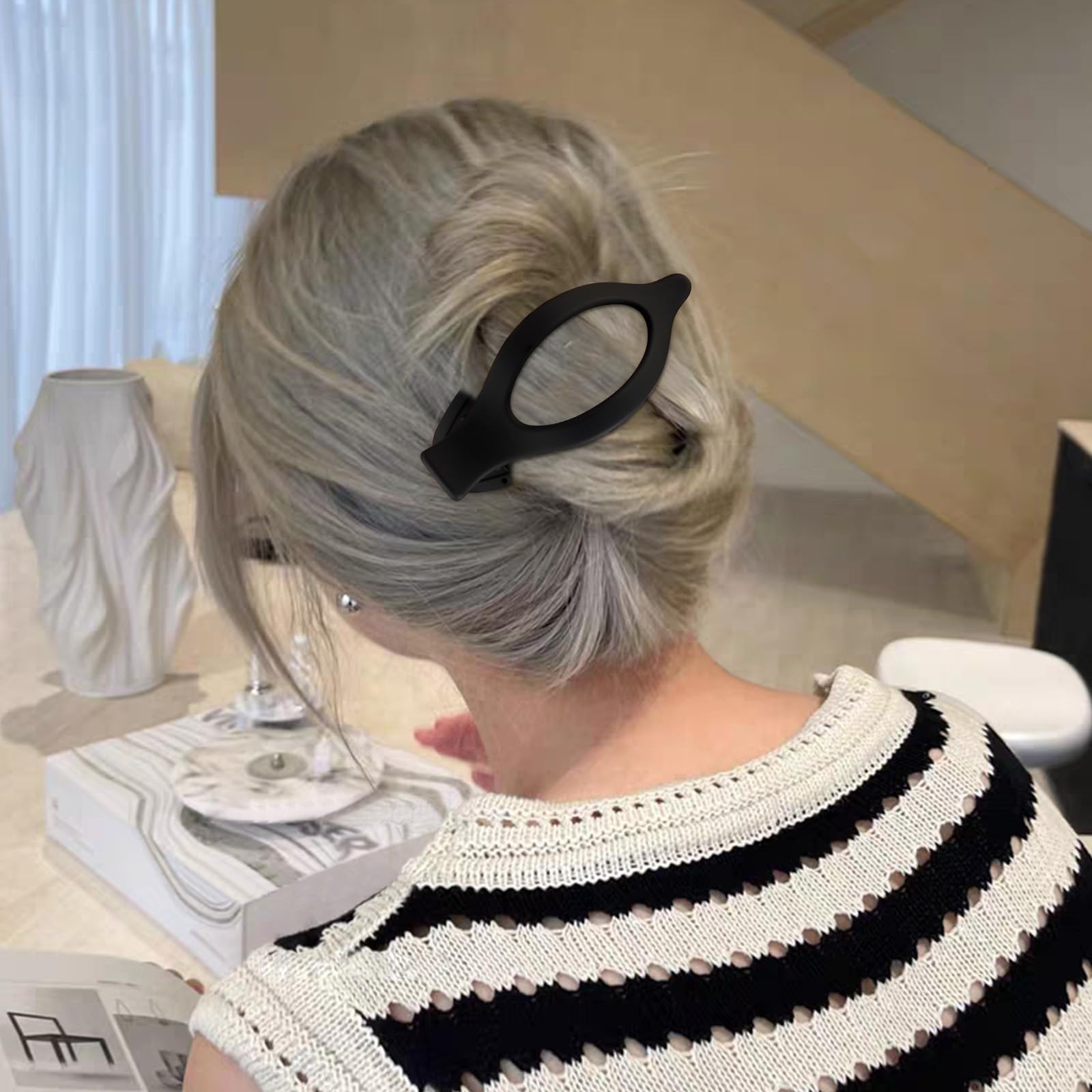 4Pcs Large Matte Hair Claw Clips - Neutral Hair Accessories for Women, Perfect for Ponytails, Buns & Everyday Styling
