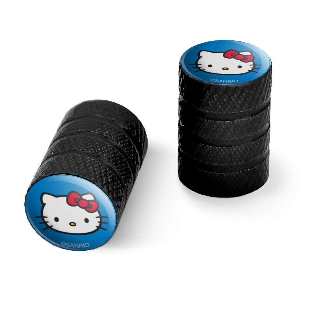Hello Kitty Aluminum Valve Stem Caps for Motorcycle & Bicycle Wheels - Cute Tire Rim Accessories for Kawasaki, Harley, Scooters - Perfect for Girls' Bikes, Customization & Gift Giving