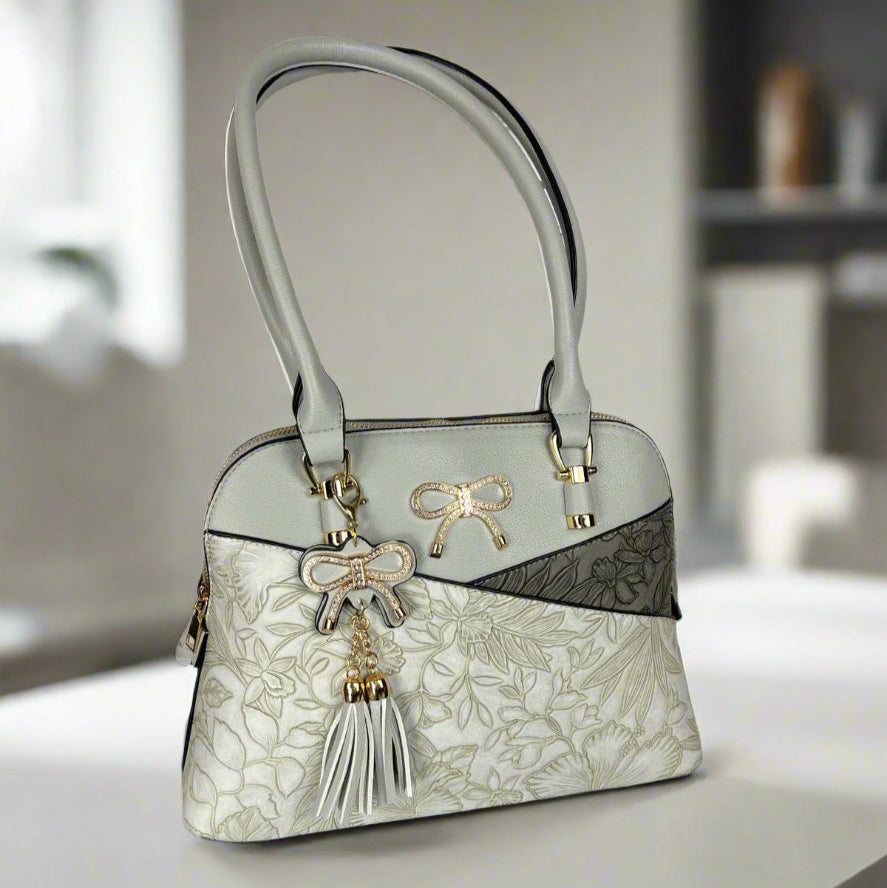 Temptation Italy Floral Print 2-Handle Tote Bag - Stylish & Durable for Work, Travel & Shopping