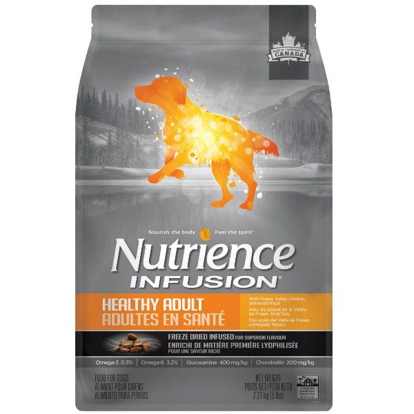 Nutrience Infusion Healthy Adult Chicken Recipe Dry Dog Food - 10kg (22 lbs) Premium High-Protein Kibble for Medium & Large Breed Dogs - Perfect for Daily Meals & Active Lifestyles