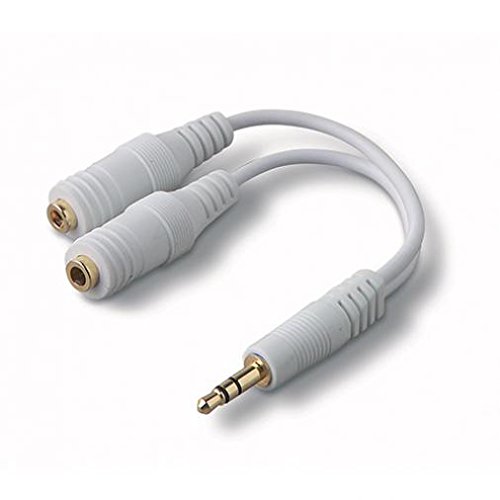 3.5mm Headphone Splitter - Dual Port Audio Jack Adapter for T-Mobile REVVL V+ 5G & REVVL V Plus 5G Phones | Share Music with Friends | Compatible with Smartphones, Tablets, Laptops | Perfect for Travel, Gym & Movie Nights