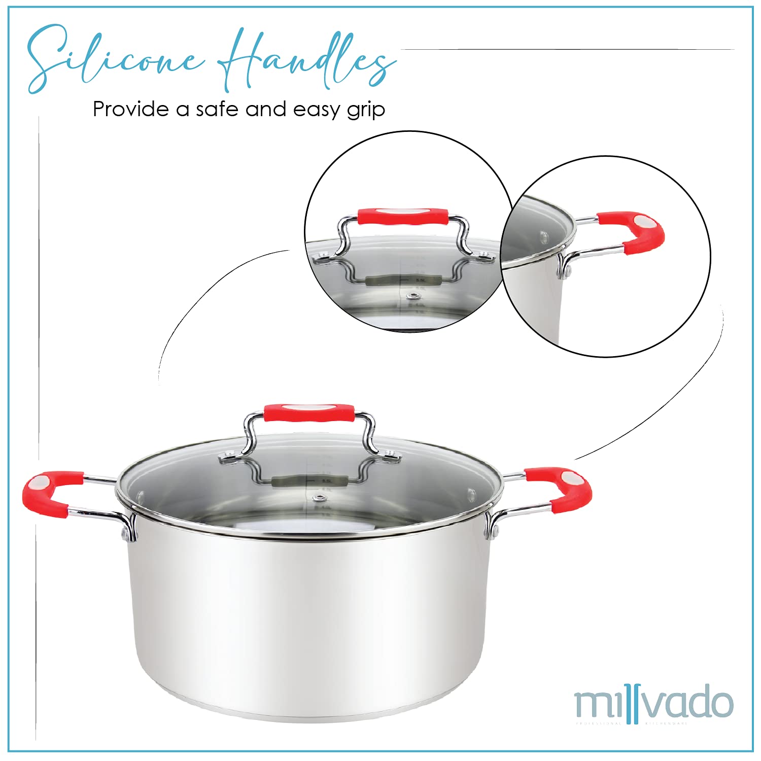 12.6 Quart Stainless Steel Dutch Oven - Large Casserole Pot for Soup, Pasta, Braising & Induction Cooking | Perfect for Family Dinners, Camping & Professional Kitchens