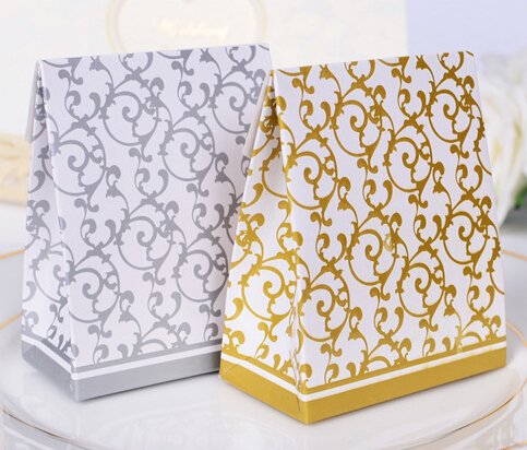 A&S Creavention® 50-Pack Gold Wedding Favor Ribbons - Elegant Candy Boxes & Gift Bags for Bridal Showers, Baby Showers & Party Decorations