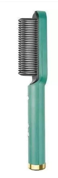 POCKETFRIENDIES 909 Ceramic PTC Hair Straightener Brush - 5 Temperature Settings, Professional Straightening Comb for Women, Styling Tool for Smooth & Silky Hair - Perfect for Home, Travel & Salon Use (Multicolor, B383)