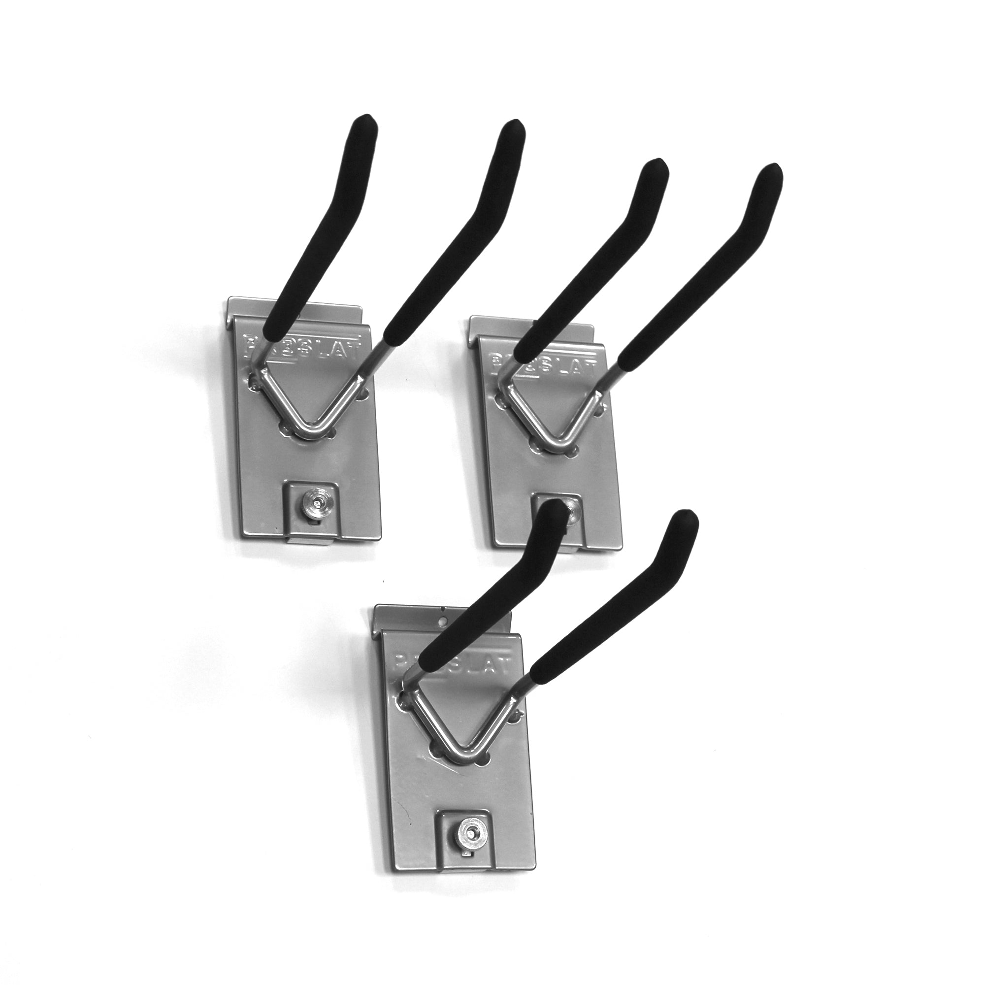 Heavy Duty 8 Inch Double Hook 3 Pack - Durable Metal Hooks for Hanging Tools, Hats, Coats, Keys in Garage, Shed, Workshop & Home Organization
