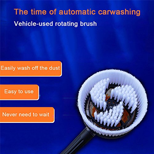 MeiBoAll Automatic Rotating Car Wash Brush with Long Handle & Soft Bristles – Gentle Car Cleaning Tool for Cars, SUVs, Trucks & RVs – Perfect for Hand Washing, Detailing & Exterior Maintenance