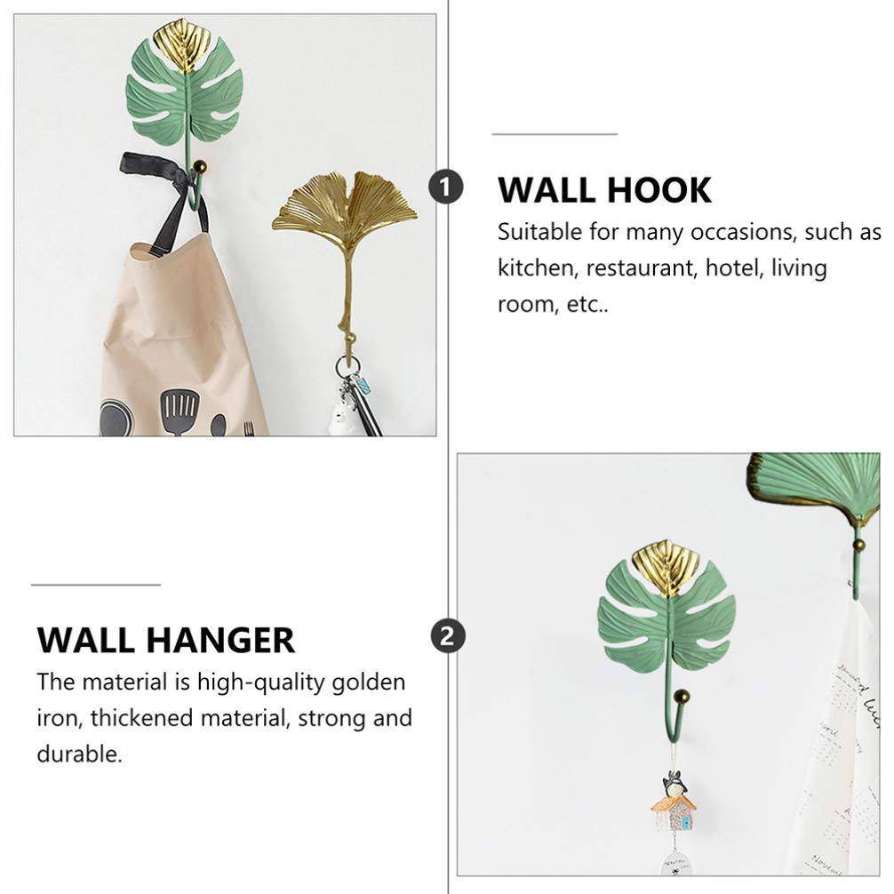 1pc Leaf-Shaped Iron Wall Hook - Decorative Coat Hanger for Home & Closet Organization - Perfect for Hanging Coats, Hats, Bags & More - Rustic Home Decor Accessory