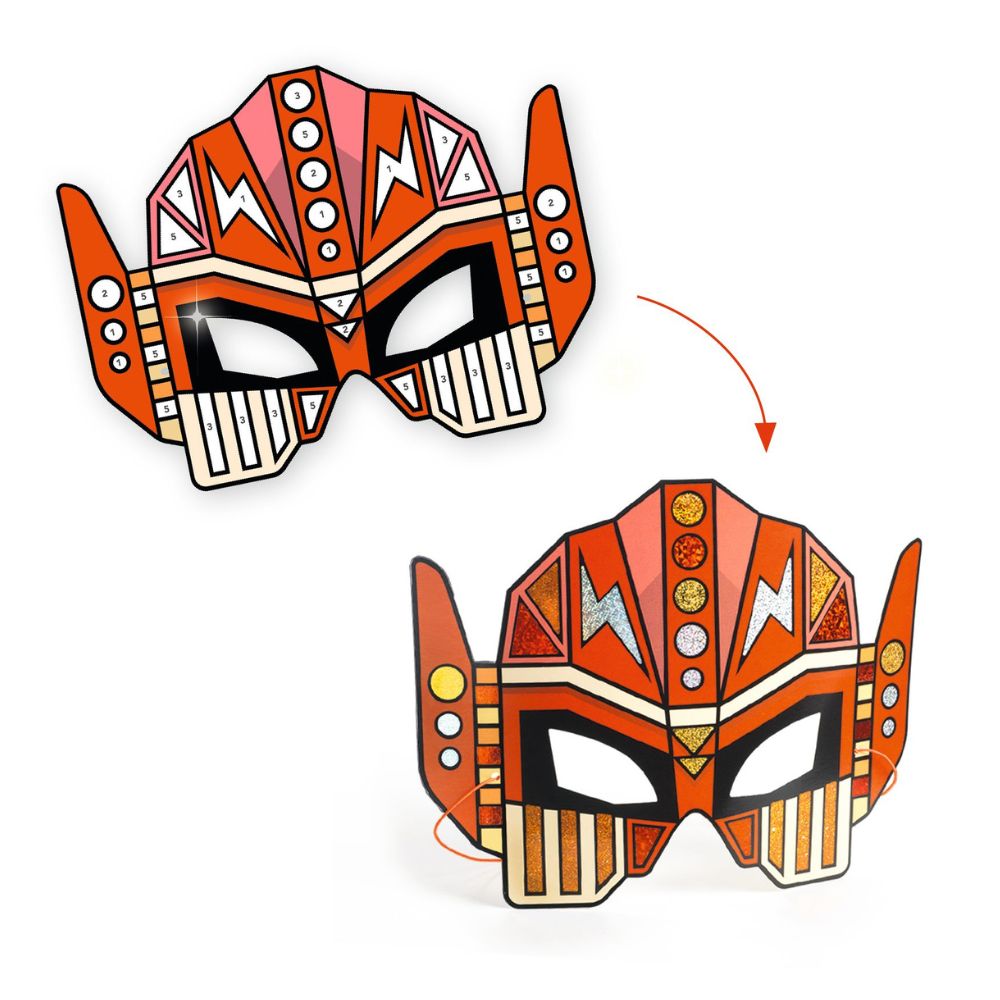 DIY Super Robot Masks Craft Kit for Kids - Creative Art Project for Parties, Halloween & Dress-Up Play