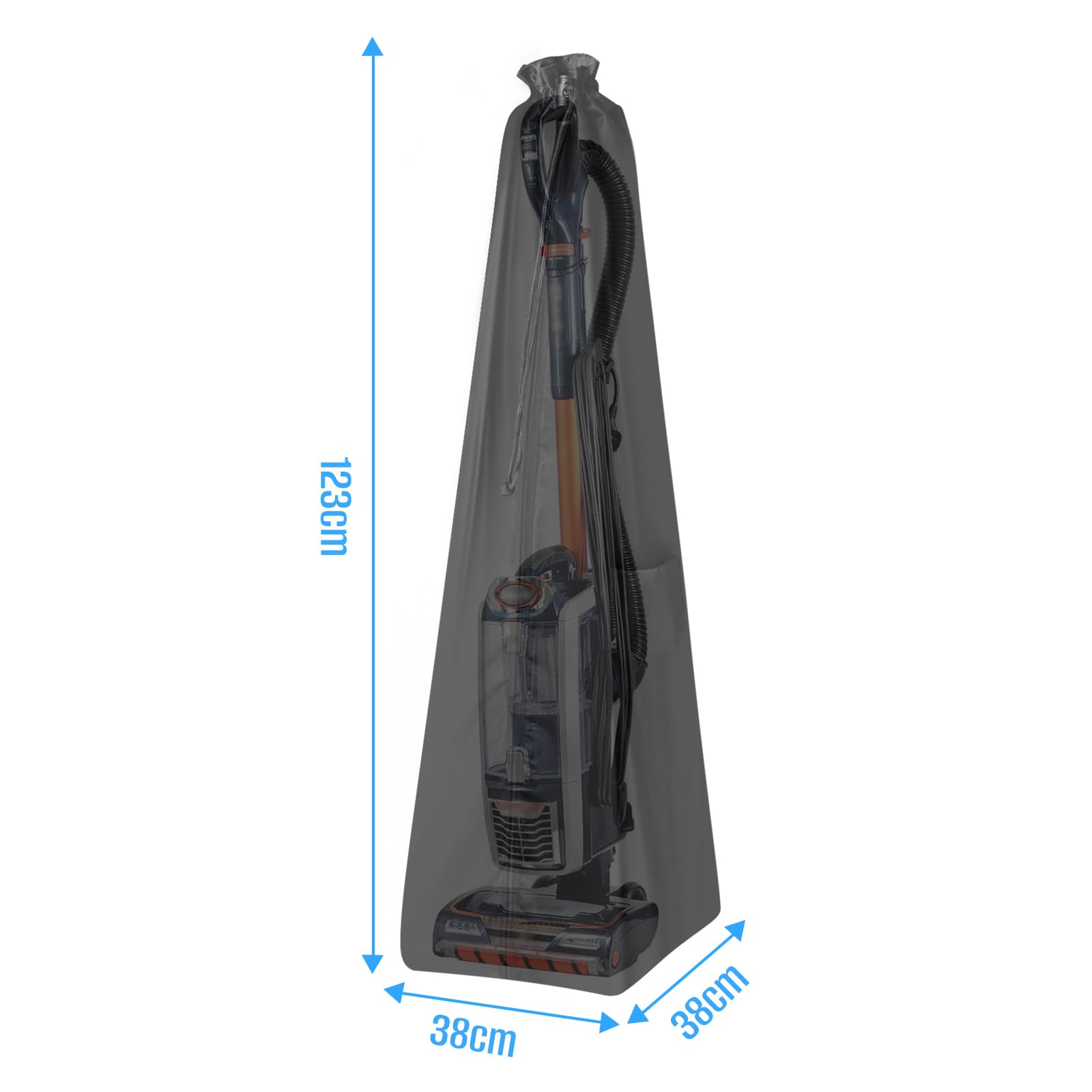SIRUITON Upright Vacuum Cleaner Storage Bag - Dustproof Waterproof Protective Cover for Household Cleaning - Black (Bag Only) - Ideal for Home, Office & Travel Use