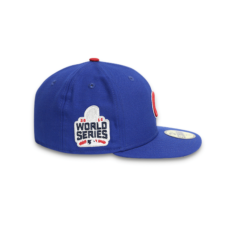 Chicago Cubs 2016 World Series Champions Men's Fitted Baseball Cap - Official MLB Licensed Hat for Sports Fans & Casual Wear