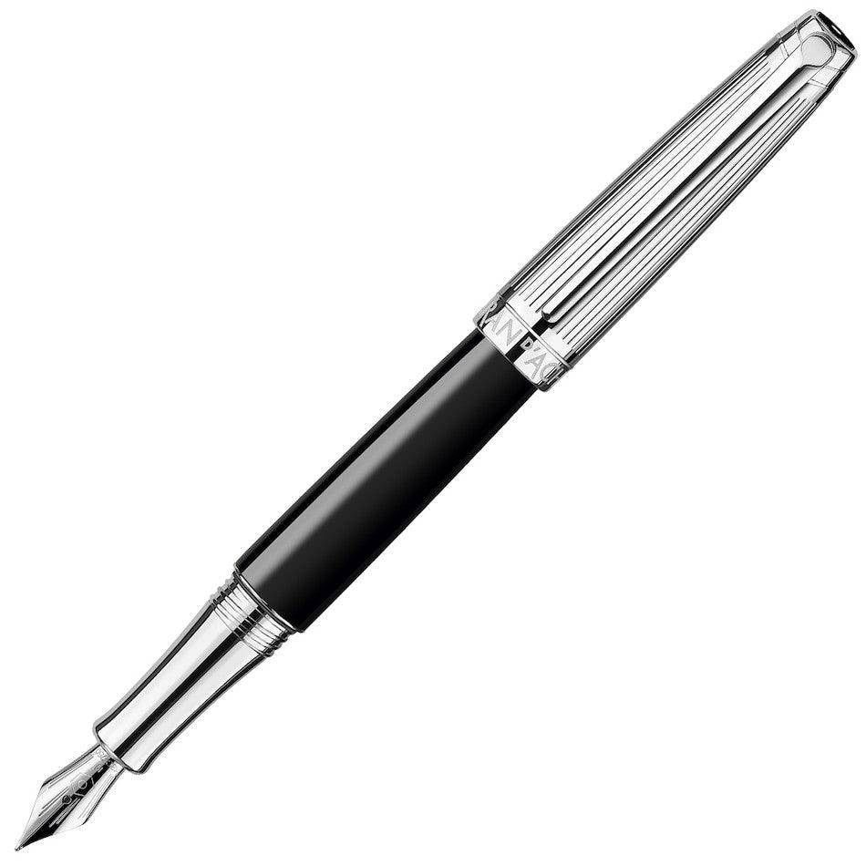 Caran d'Ache Leman Fountain Pen - Premium Bicolor Black Luxury Writing Instrument for Professionals & Collectors | Perfect for Business Signatures, Journaling & Gift Giving
