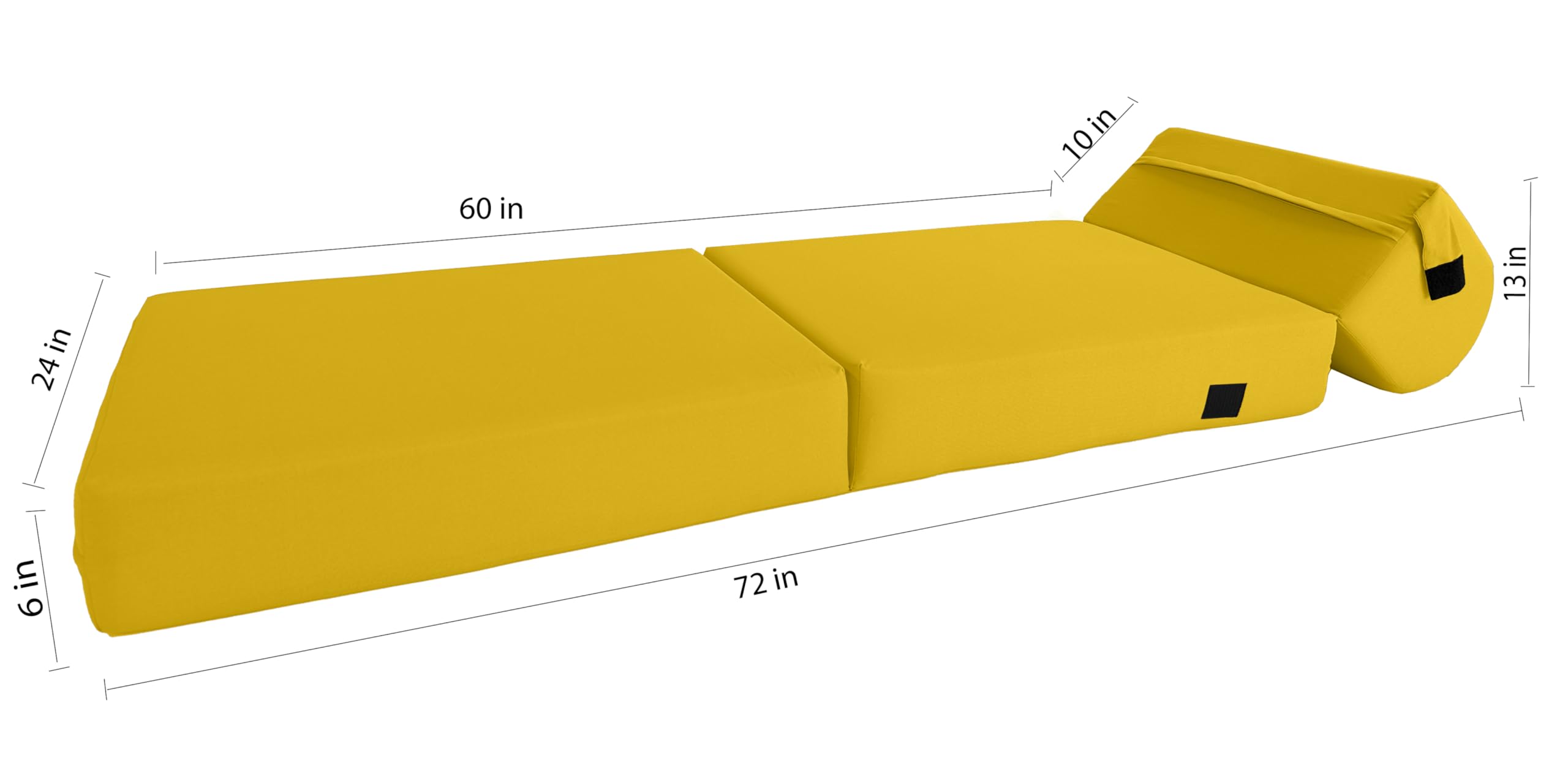 D&D Futon Furniture Sleeper Chair Folding Bed - Convertible Studio Sofa Guest Bed with High Density Foam Mattress (70