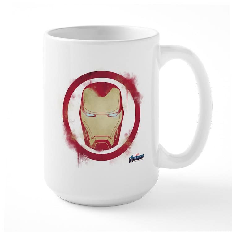 Iron Man Head Ceramic Coffee Mug 15 oz - Superhero Themed Tea Cup for Marvel Fans - Perfect for Office, Home, or Gifts