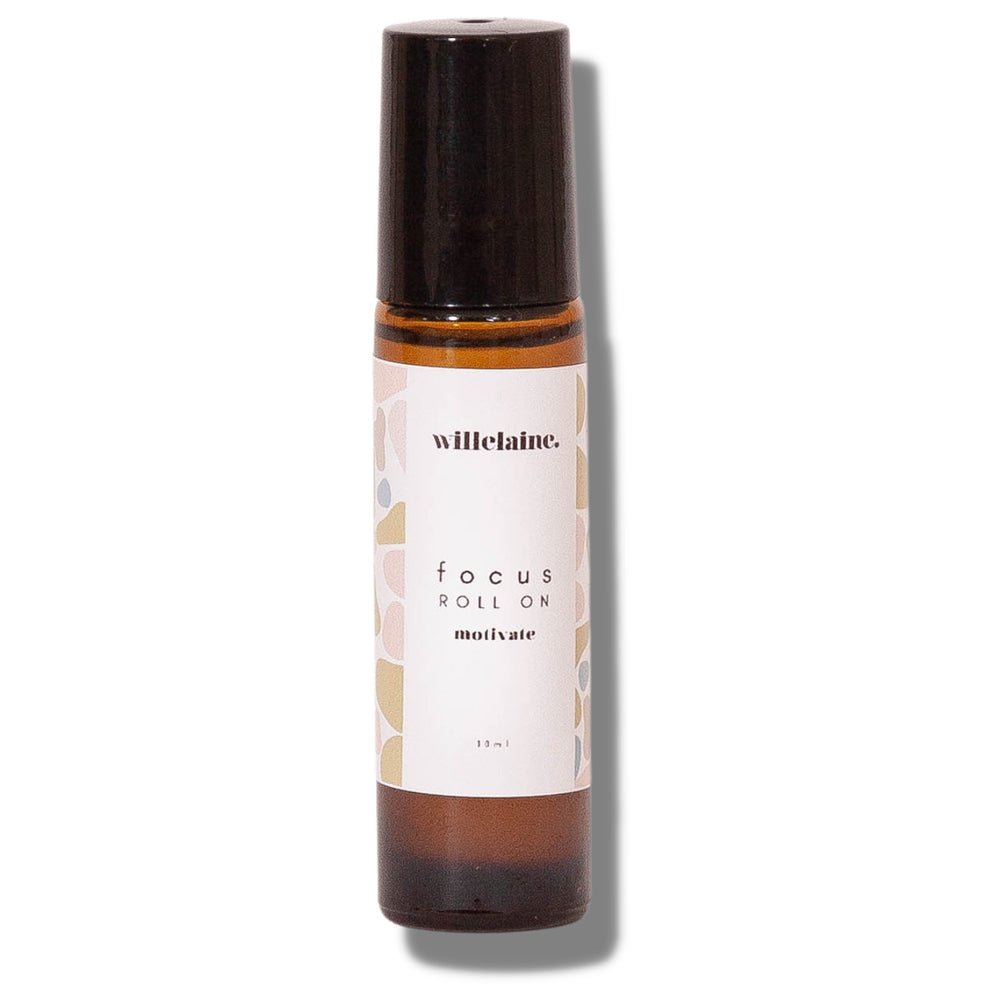 Focus Roll On Essential Oil Blend - Boost Motivation & Concentration - Perfect for Work, Study & Meditation