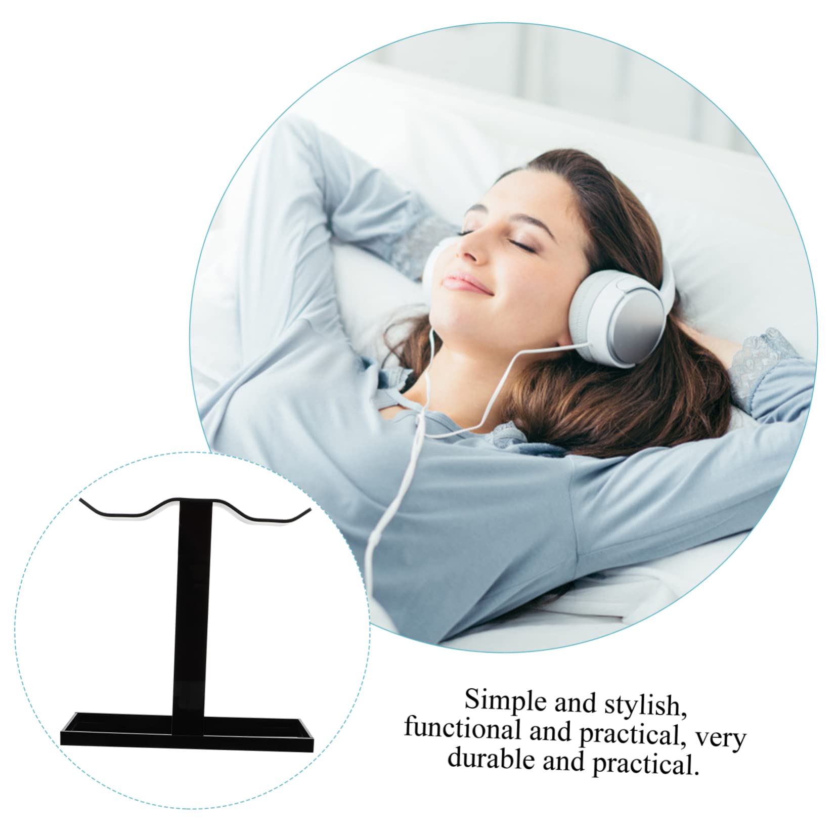 HEMOTON Headphone Stand - Adjustable Headset Hanger Hook for Kids & Adults, Desk Organizer for Gaming Headphones, Earphones - Perfect for Home, Office, and Gaming Setup
