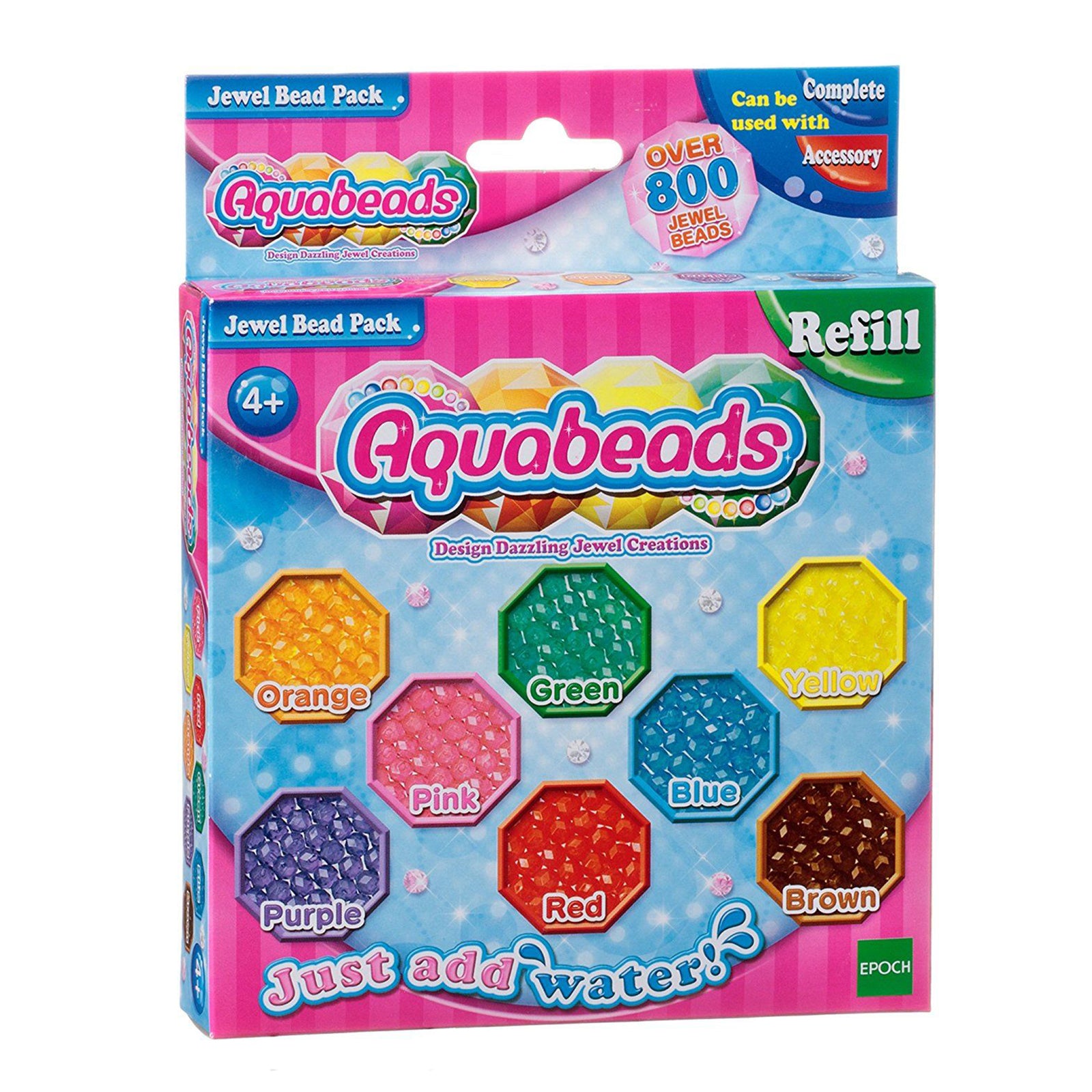 Aquabeads Jewel Bead Refill Pack - 500 Colorful Water Beads for Kids Arts & Crafts - Perfect for DIY Jewelry Making, Sensory Play & Creative Projects