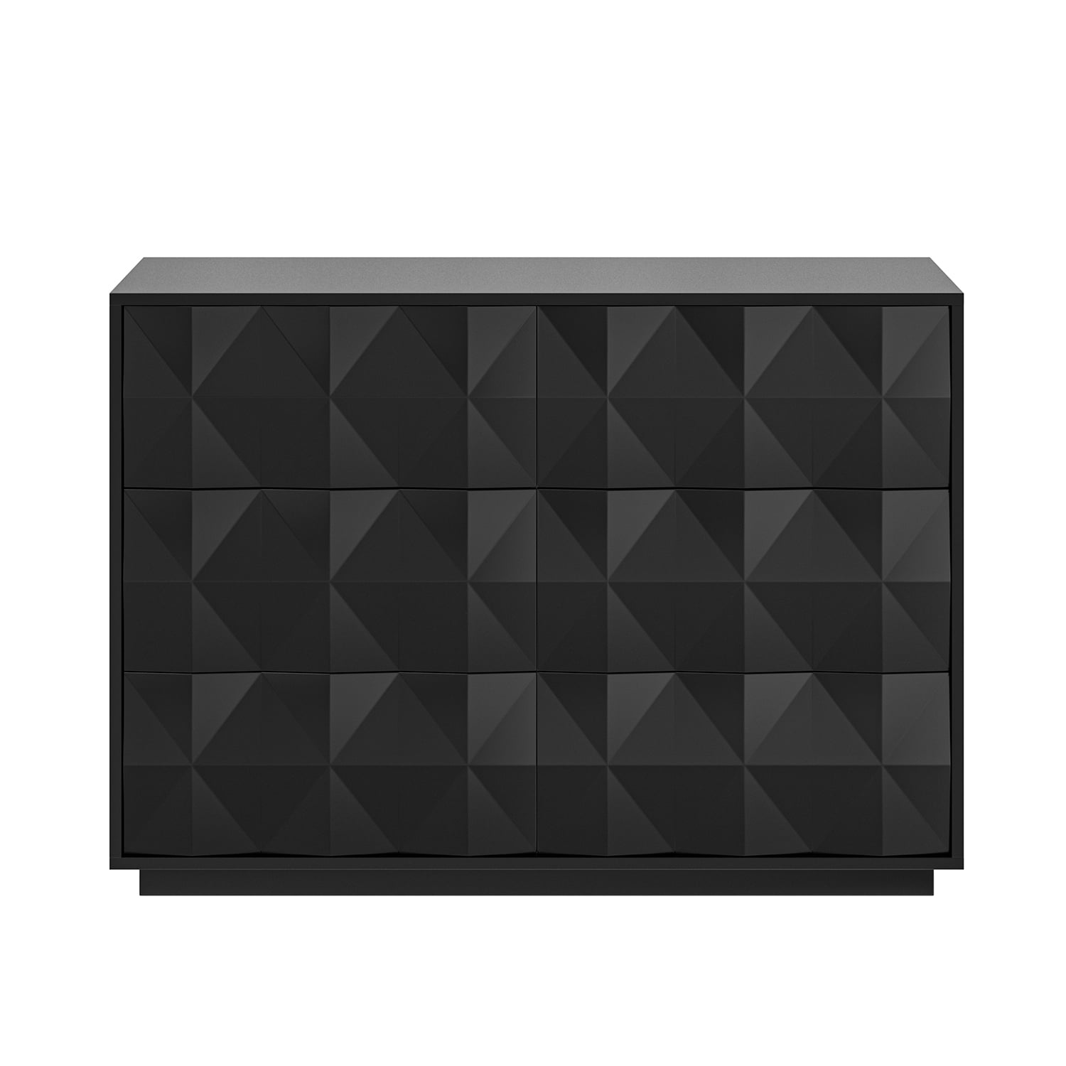 Modern 6-Drawer Dresser with Geometric Design - 50