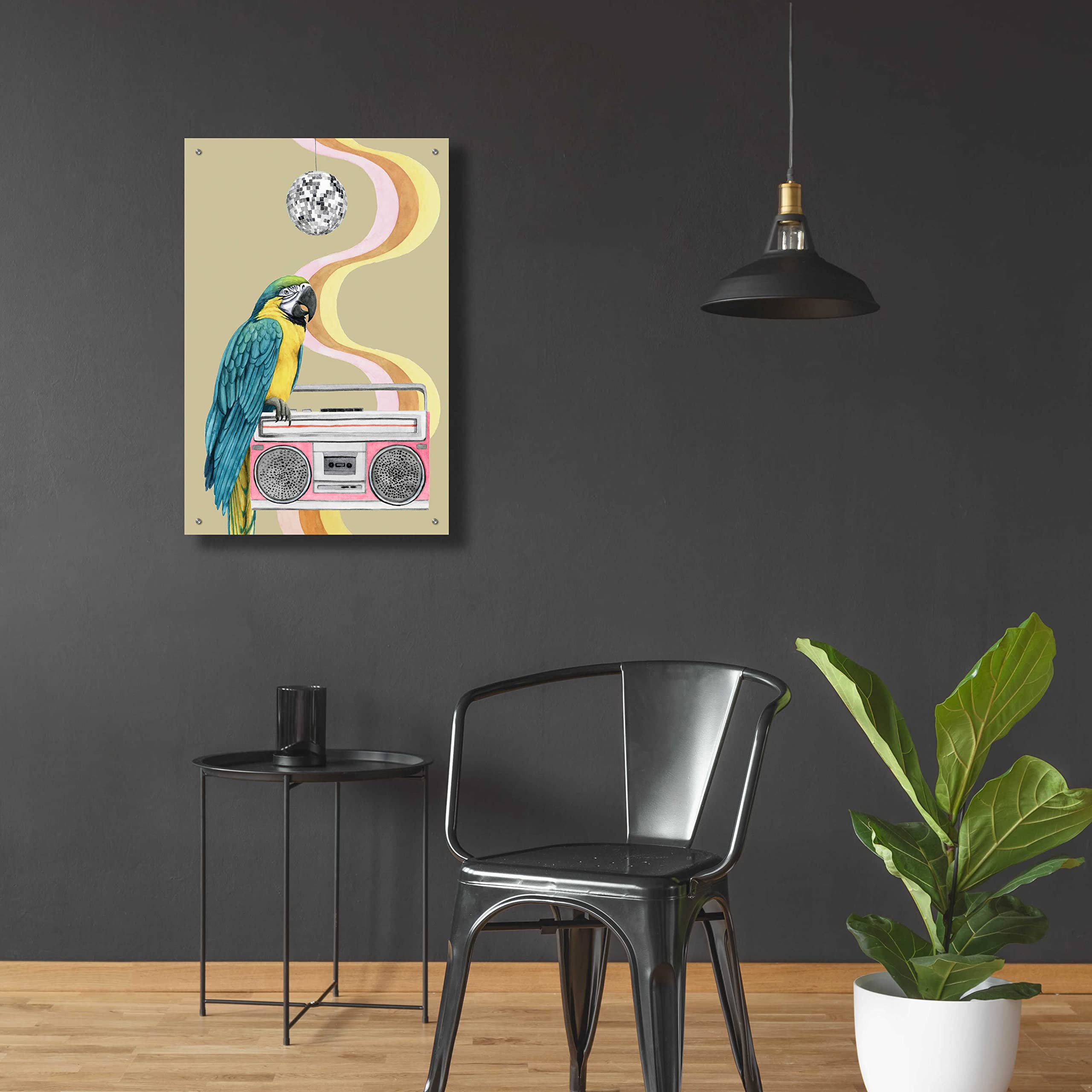 Grace Popp High Rollers Collection B Acrylic Glass Wall Art - 24x36 Inches Modern Abstract Painting for Living Room, Bedroom & Office Decor